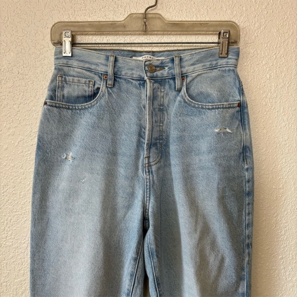 Pacsun Light Wash Distressed Knee High Waist Dad Jean Size 25 - Picture 2 of 10